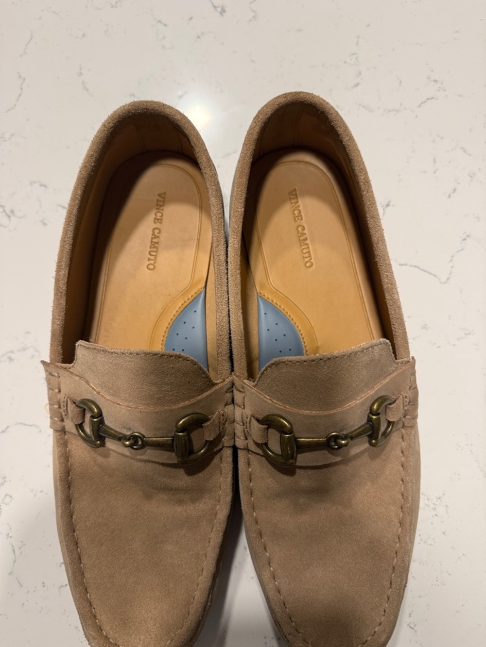 Vince Camuto Suede Bit Loafers in Taupe
